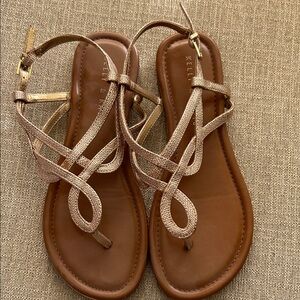 Kelly & Katie Metallic rose gold Sandals